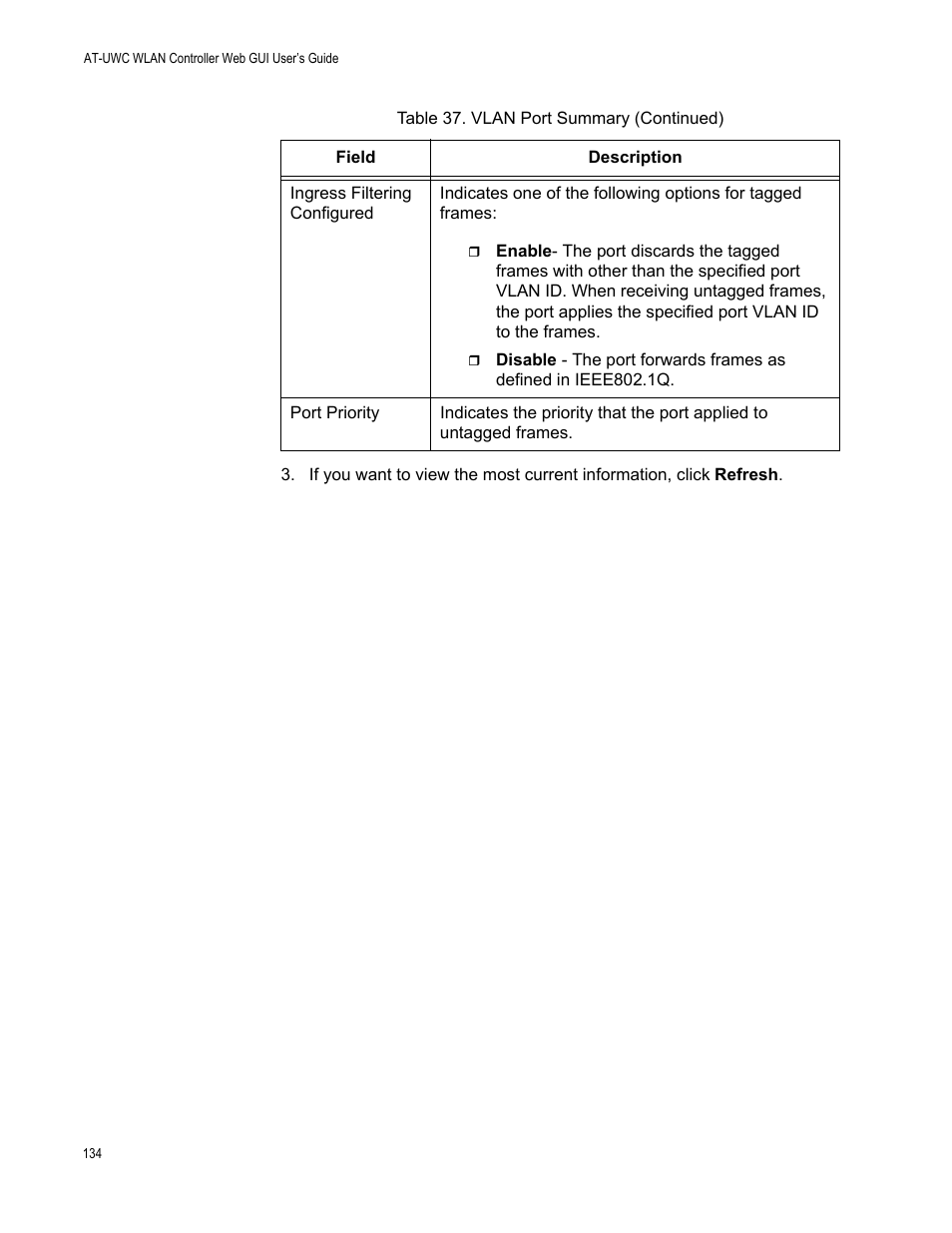 Allied Telesis AT-UWC Series User Manual | Page 134 / 368