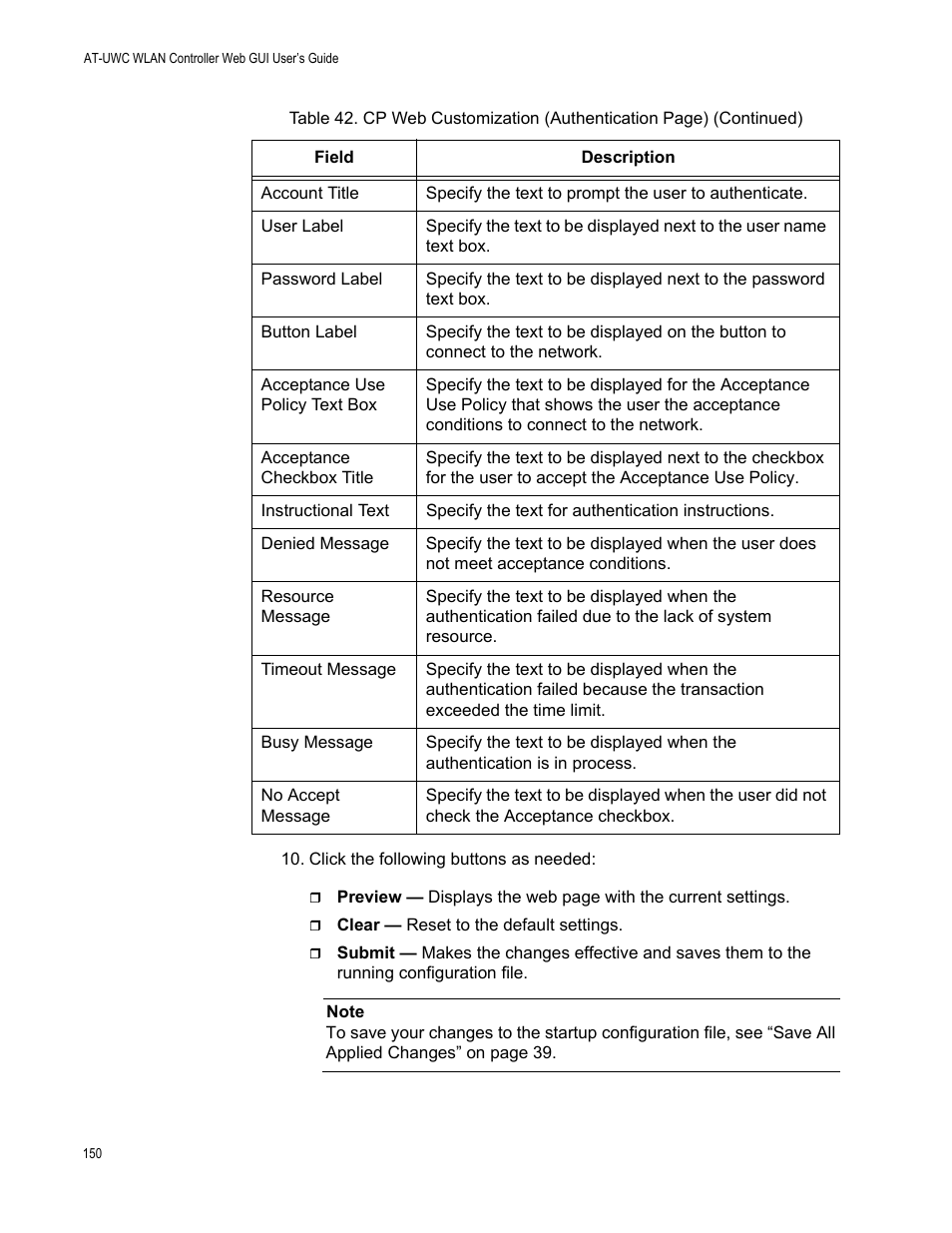Allied Telesis AT-UWC Series User Manual | Page 150 / 368
