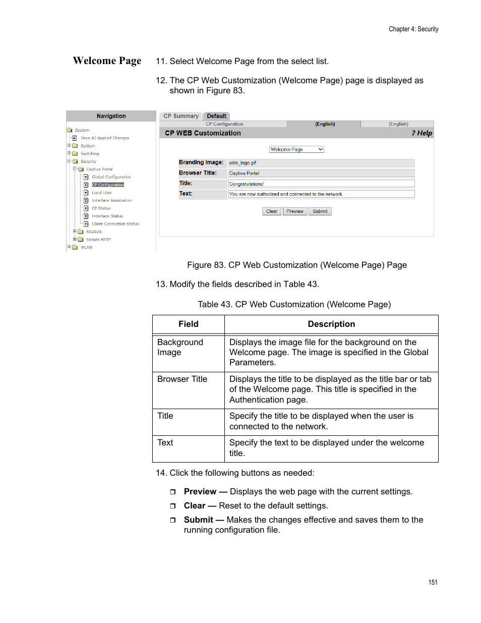 Welcome page | Allied Telesis AT-UWC Series User Manual | Page 151 / 368