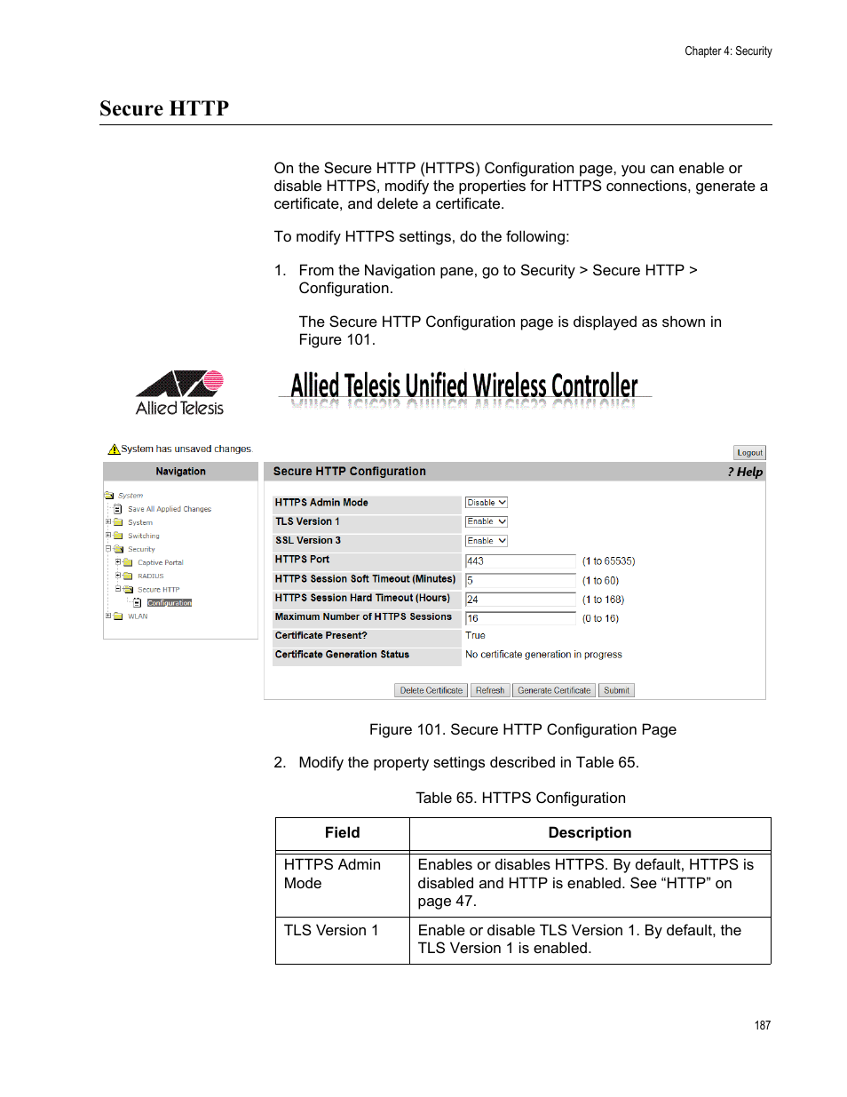 Secure http | Allied Telesis AT-UWC Series User Manual | Page 187 / 368