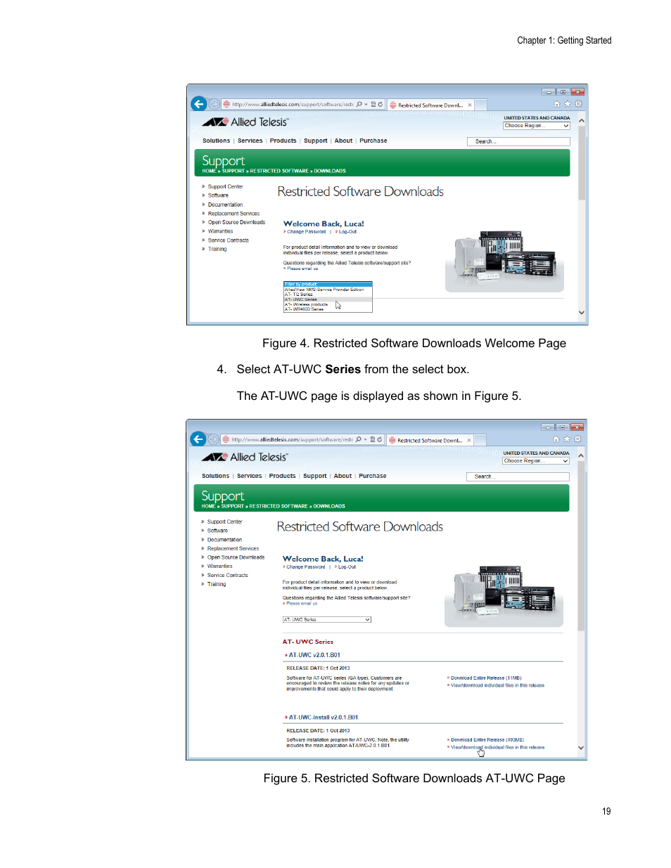 Allied Telesis AT-UWC Series User Manual | Page 19 / 368