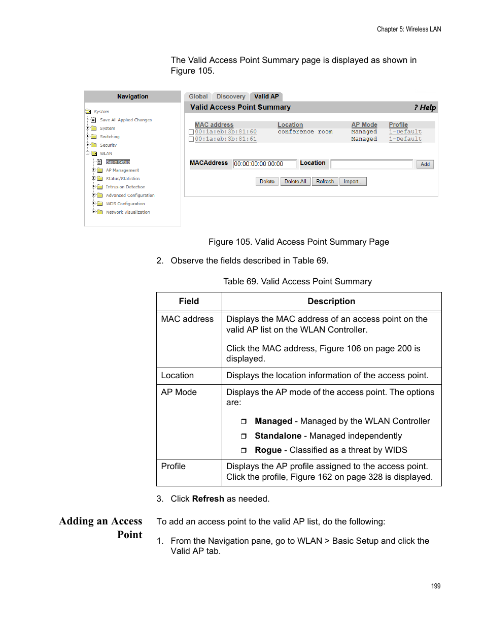 Adding an access point | Allied Telesis AT-UWC Series User Manual | Page 199 / 368