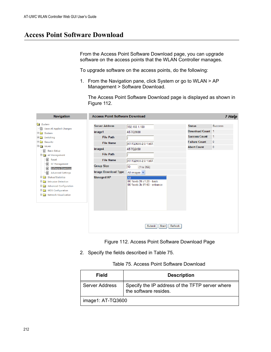 Access point software download | Allied Telesis AT-UWC Series User Manual | Page 212 / 368