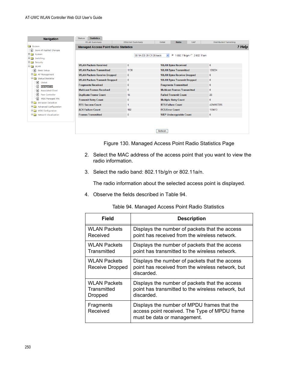 Allied Telesis AT-UWC Series User Manual | Page 250 / 368