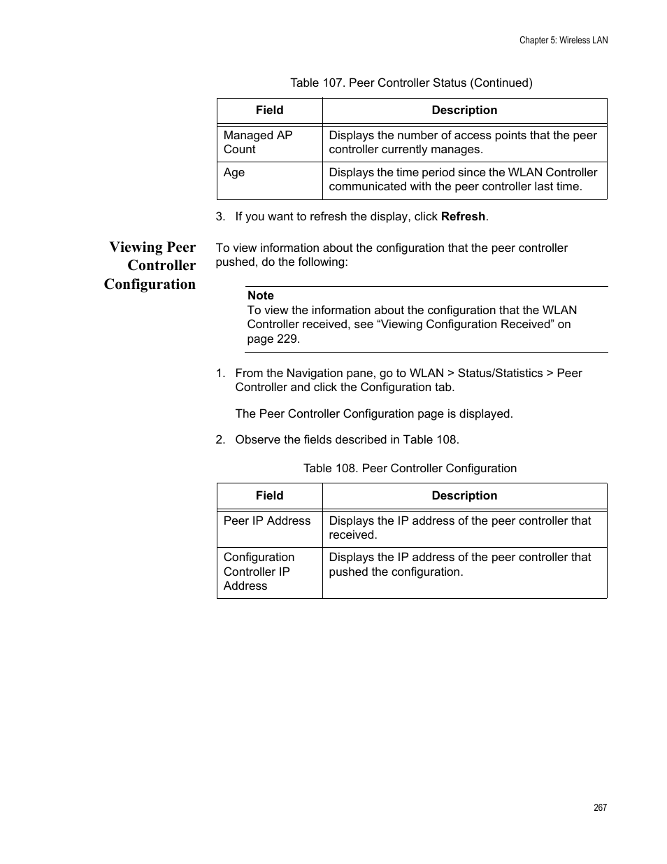Viewing peer controller configuration | Allied Telesis AT-UWC Series User Manual | Page 267 / 368