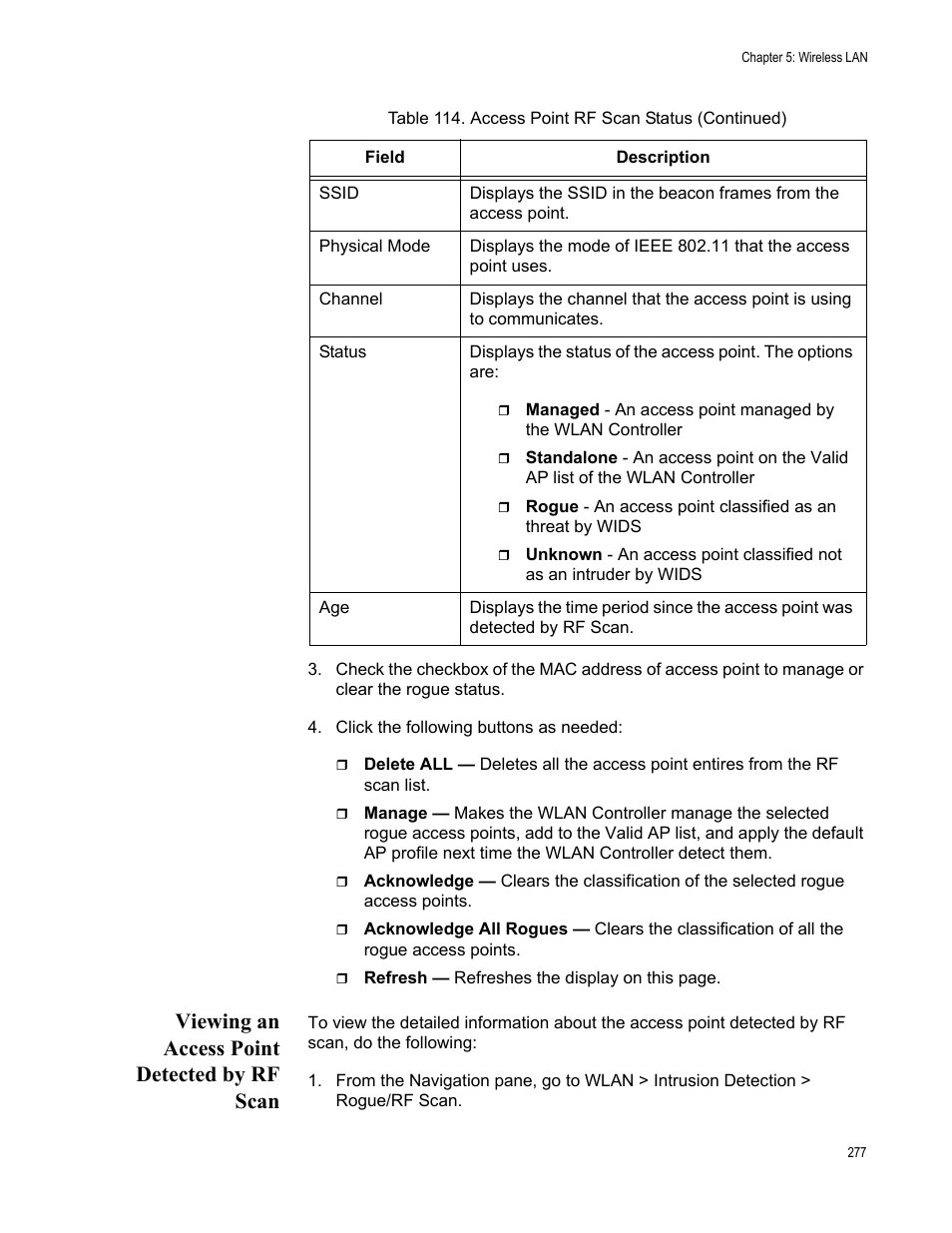 Viewing an access point detected by rf scan | Allied Telesis AT-UWC Series User Manual | Page 277 / 368