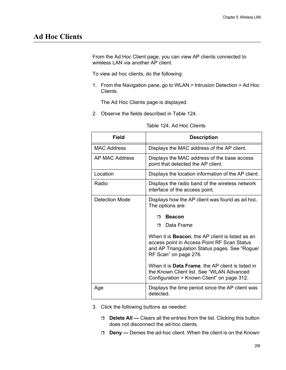 Ad hoc clients | Allied Telesis AT-UWC Series User Manual | Page 295 / 368