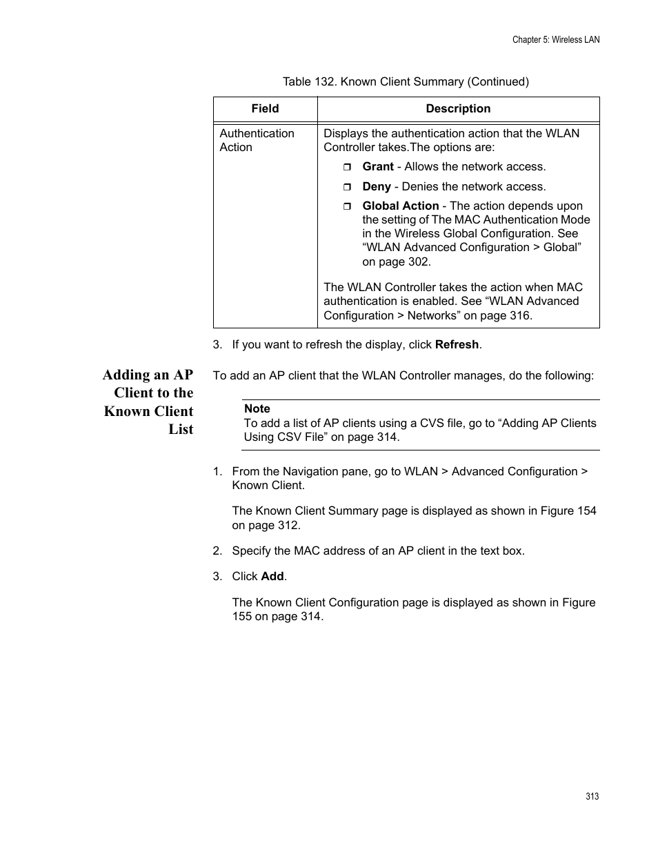 Adding an ap client to the known client list | Allied Telesis AT-UWC Series User Manual | Page 313 / 368