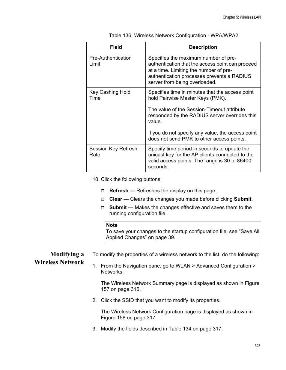 Modifying a wireless network | Allied Telesis AT-UWC Series User Manual | Page 323 / 368