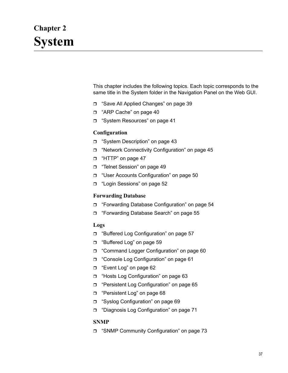 Chapter 2, System, R 2: system | Allied Telesis AT-UWC Series User Manual | Page 37 / 368