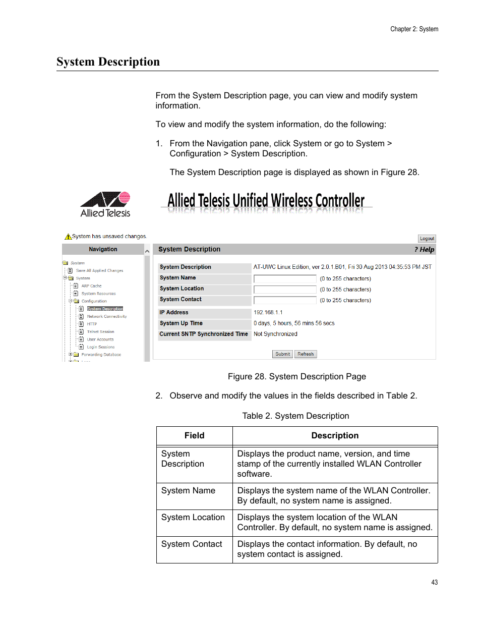 System description | Allied Telesis AT-UWC Series User Manual | Page 43 / 368