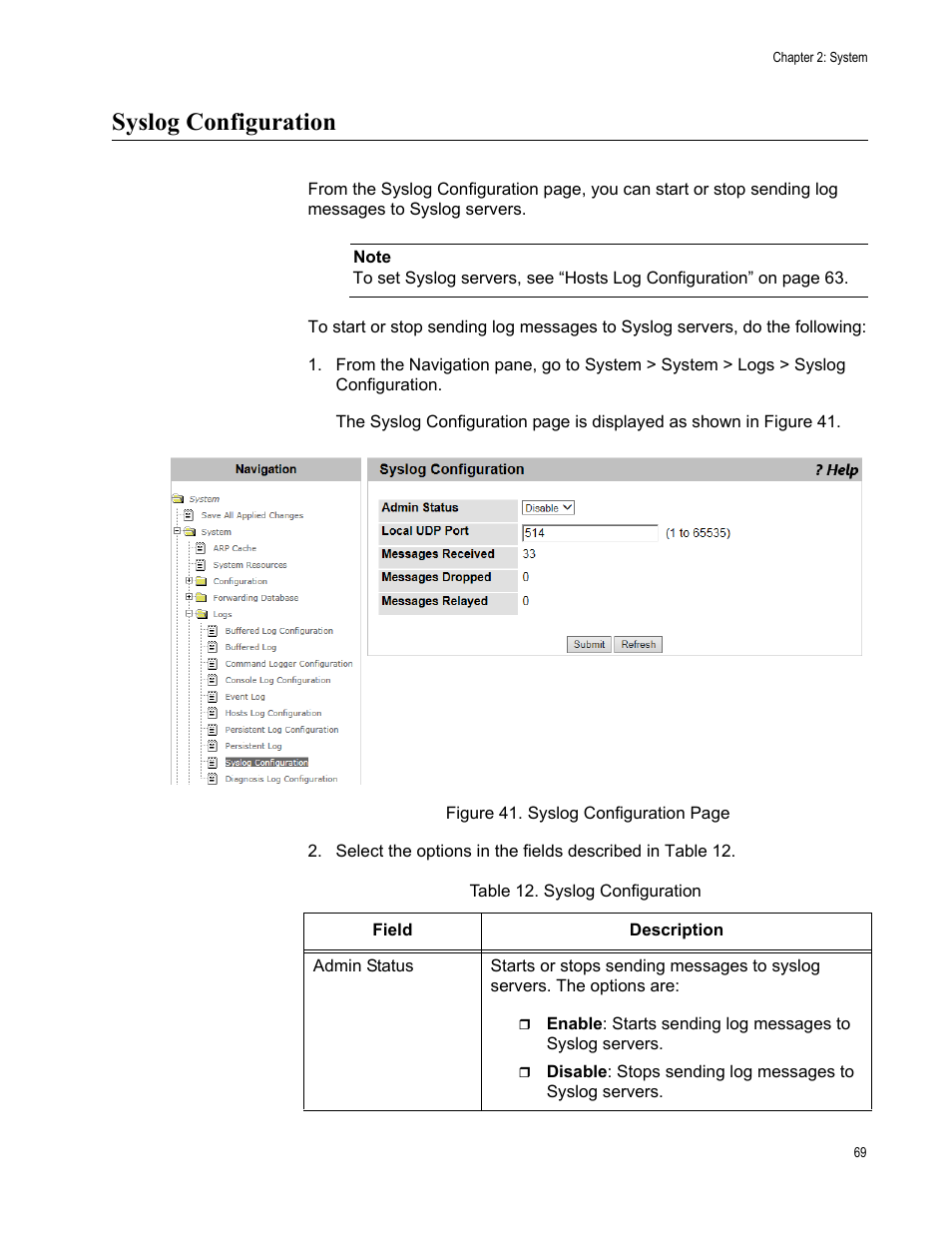 Syslog configuration | Allied Telesis AT-UWC Series User Manual | Page 69 / 368