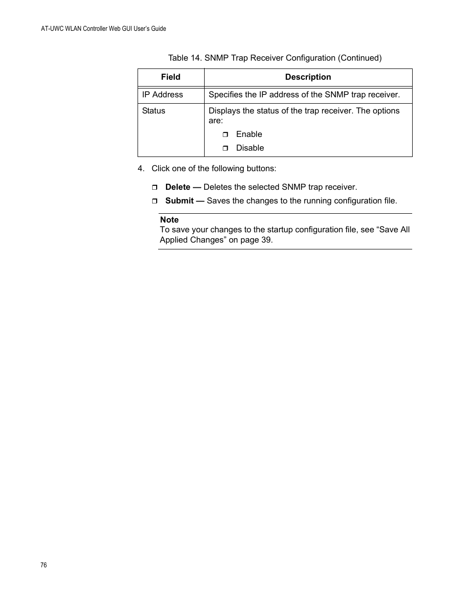 Allied Telesis AT-UWC Series User Manual | Page 76 / 368