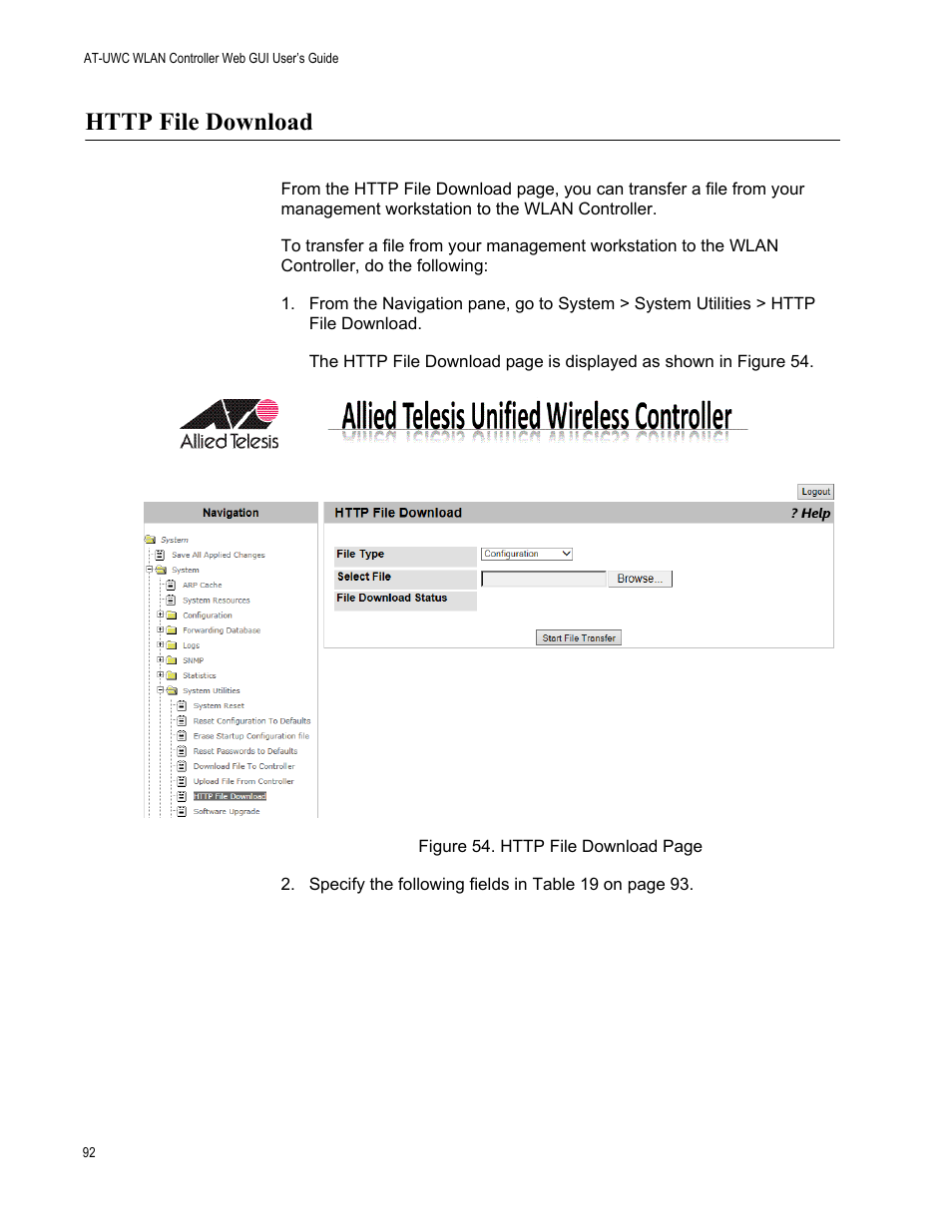 Http file download | Allied Telesis AT-UWC Series User Manual | Page 92 / 368
