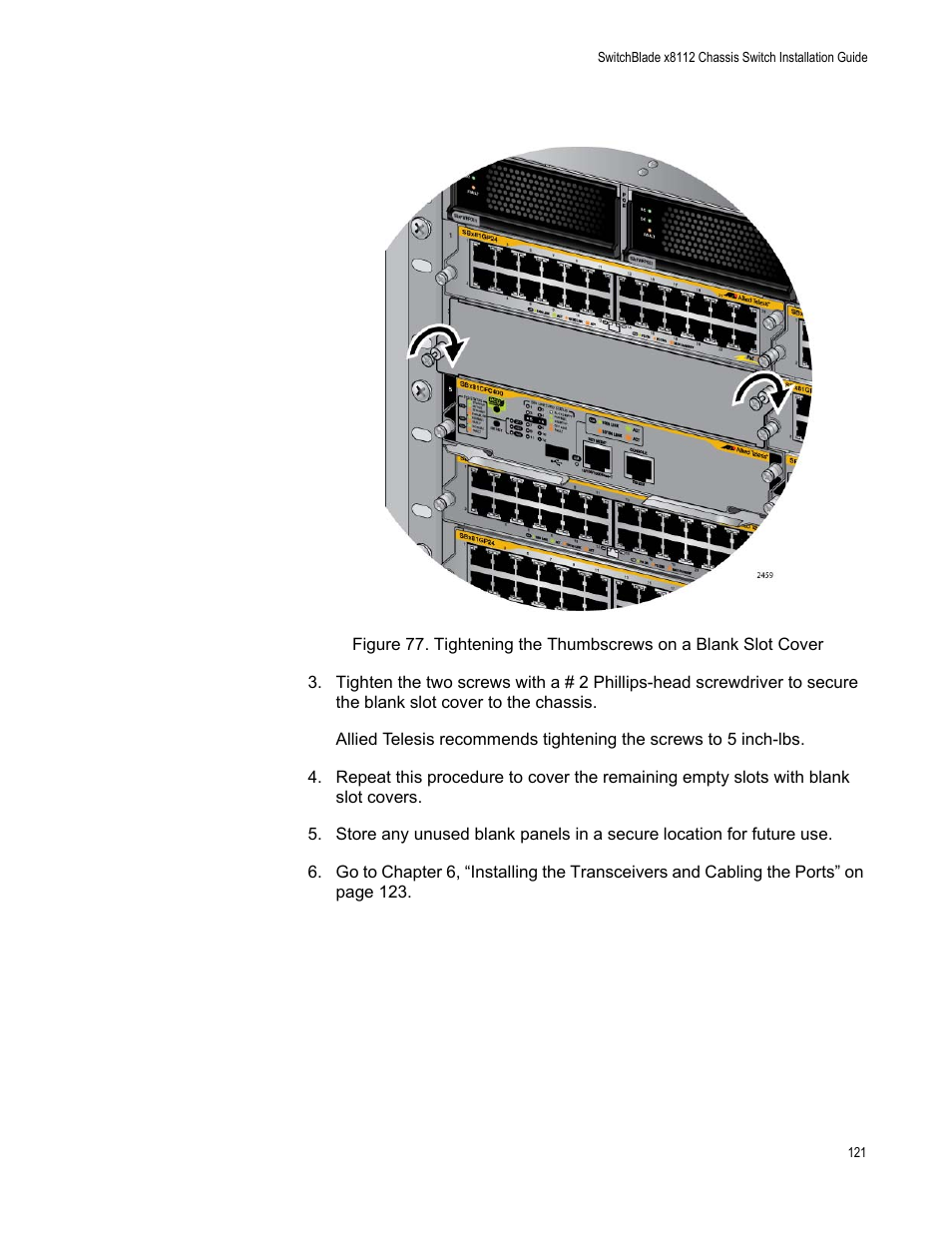 Allied Telesis SwitchBlade x8112 User Manual | Page 121 / 240