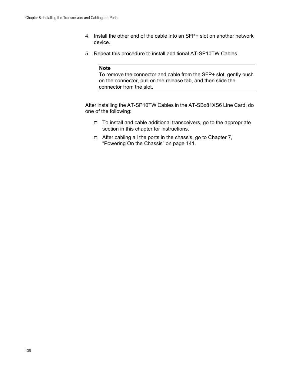 Allied Telesis SwitchBlade x8112 User Manual | Page 138 / 240