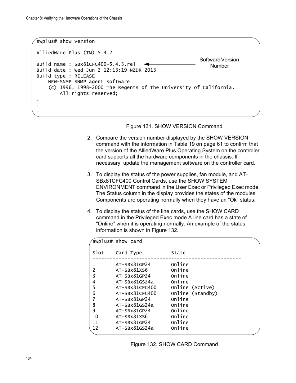 Allied Telesis SwitchBlade x8112 User Manual | Page 184 / 240