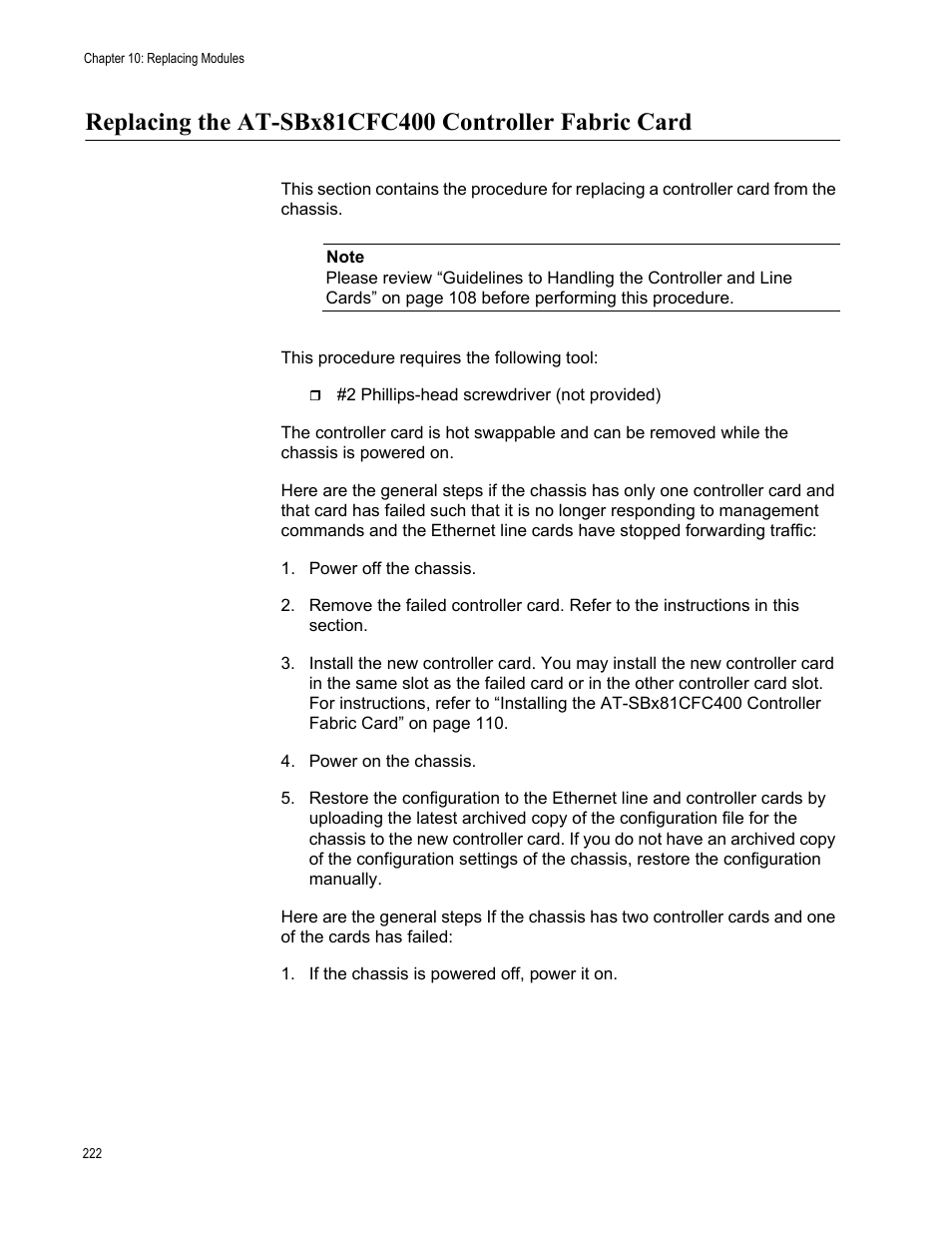 Allied Telesis SwitchBlade x8112 User Manual | Page 222 / 240