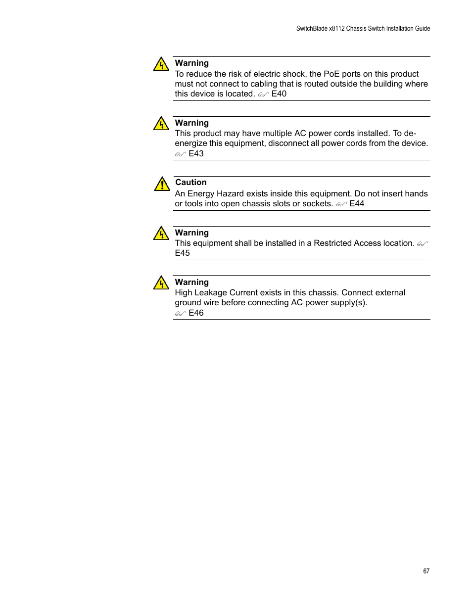 Allied Telesis SwitchBlade x8112 User Manual | Page 67 / 240