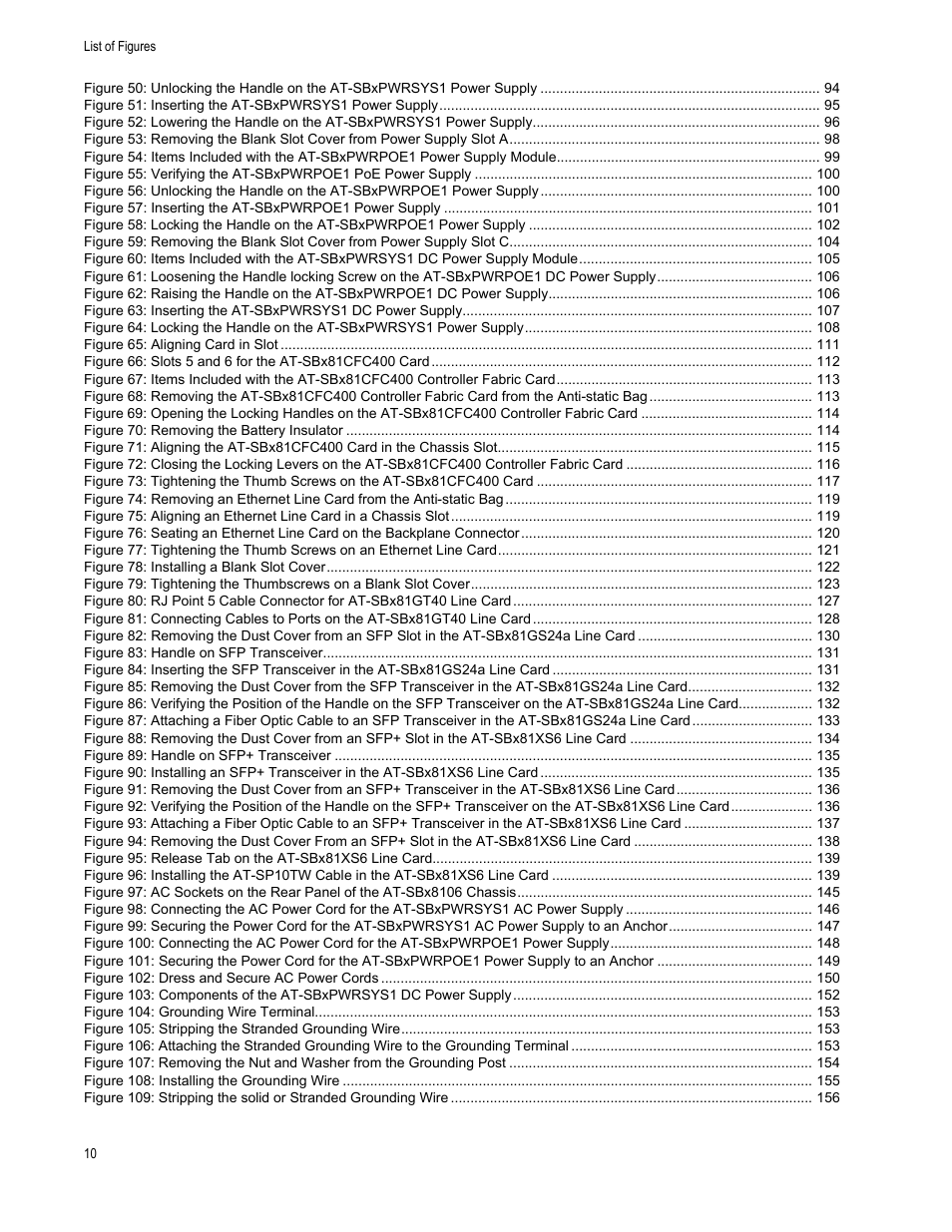 Allied Telesis SwitchBlade x8106 User Manual | Page 10 / 240