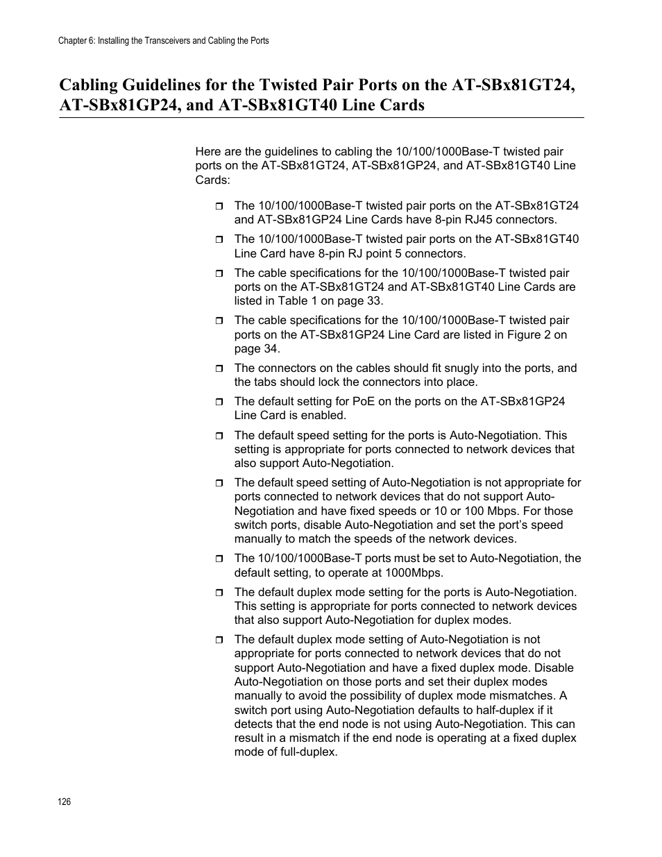 Allied Telesis SwitchBlade x8106 User Manual | Page 126 / 240
