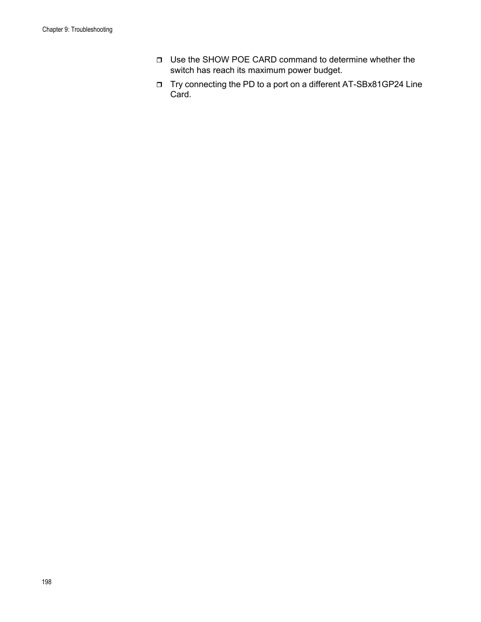 Allied Telesis SwitchBlade x8106 User Manual | Page 198 / 240