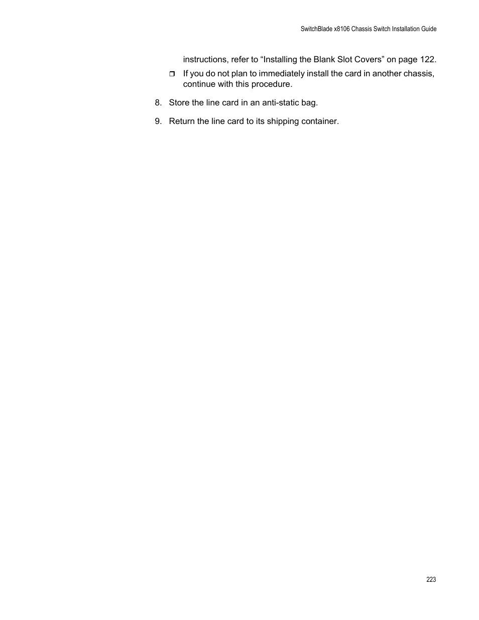 Allied Telesis SwitchBlade x8106 User Manual | Page 223 / 240