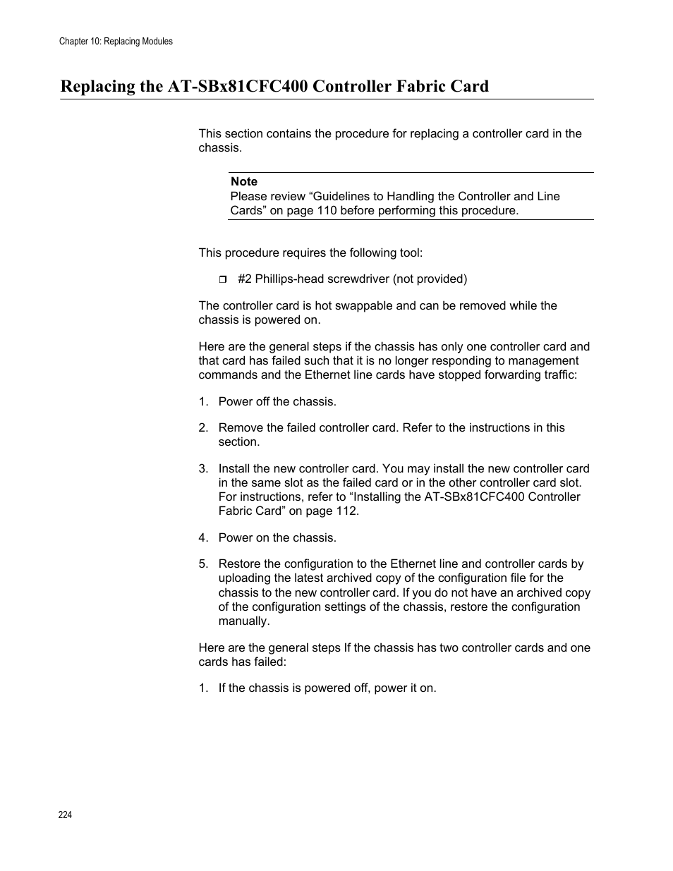Allied Telesis SwitchBlade x8106 User Manual | Page 224 / 240