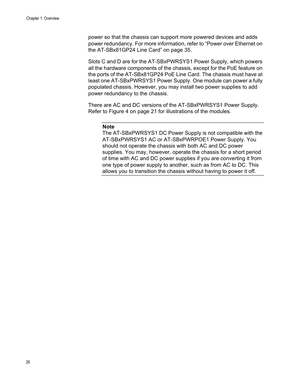 Allied Telesis SwitchBlade x8106 User Manual | Page 26 / 240