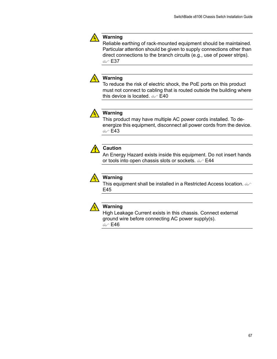 Allied Telesis SwitchBlade x8106 User Manual | Page 67 / 240