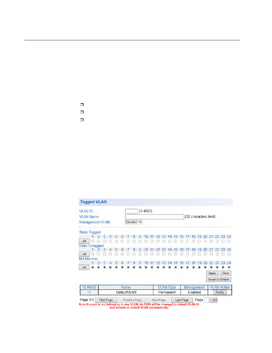 Tagged vlan configuration, Create a tagged vlan | Allied Telesis AT-GS950/24 User Manual | Page 166 / 404