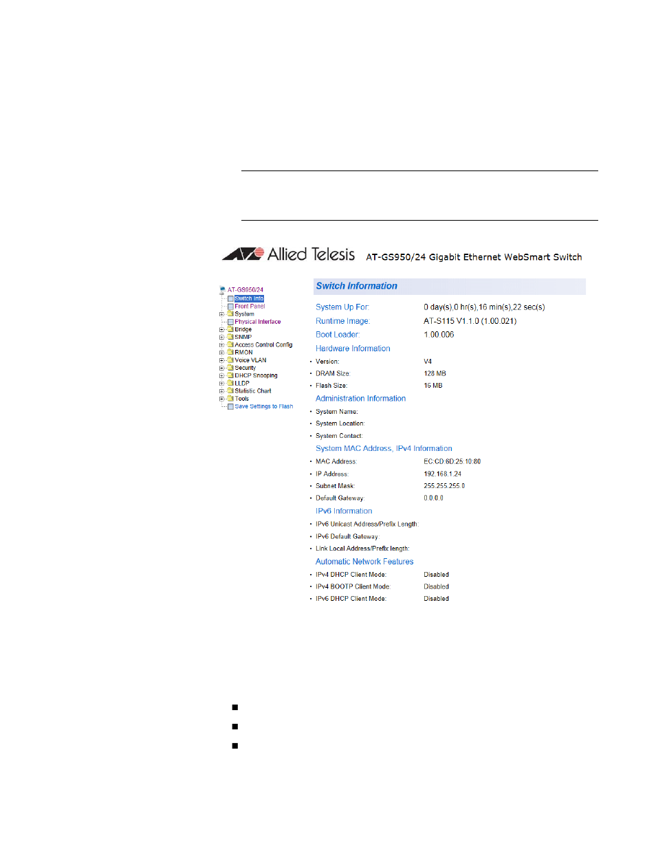 Allied Telesis AT-GS950/24 User Manual | Page 25 / 404