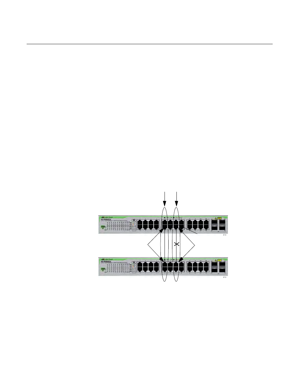 Multiple spanning tree instance (msti), Resolving vlan fragmentation, Figure 154. vlan fragmentation with stp or rstp | Allied Telesis AT-GS950/24 User Manual | Page 370 / 404