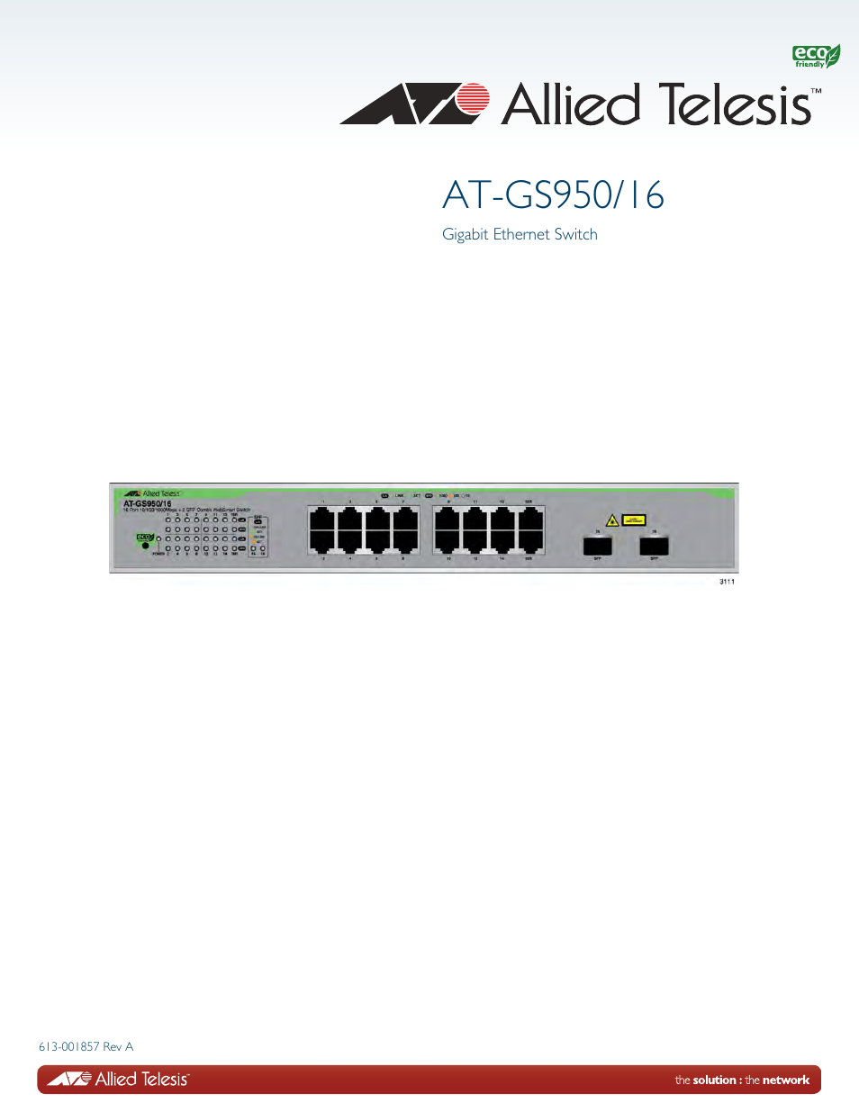 Allied Telesis AT-GS950/16 User Manual | 404 pages