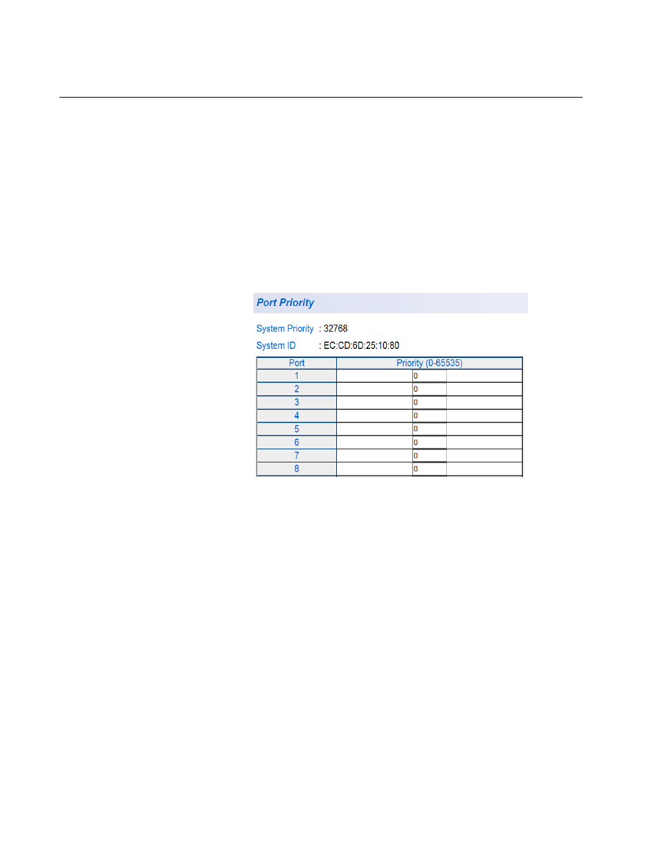 Port priority configuration | Allied Telesis AT-GS950/16 User Manual | Page 118 / 404