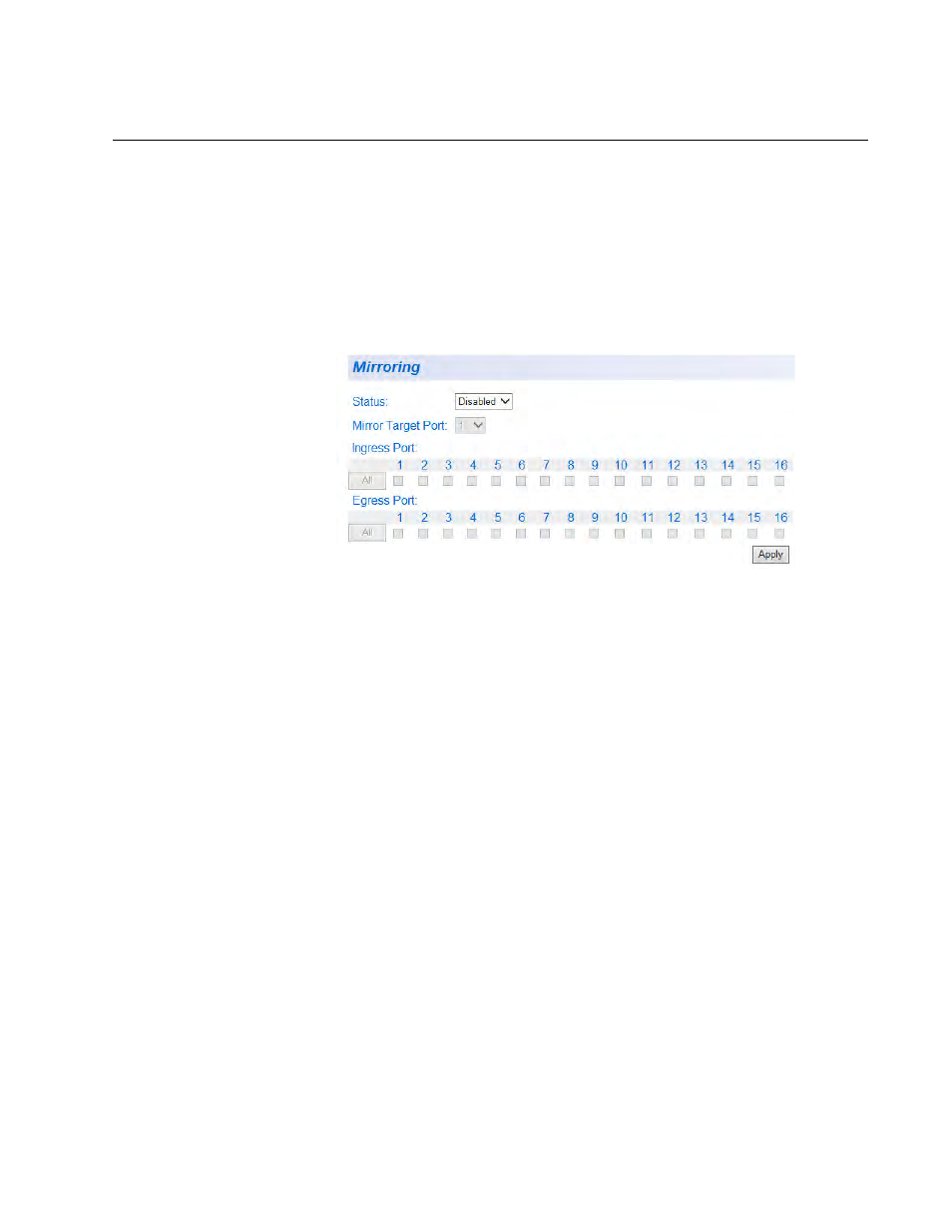 Port mirroring configuration | Allied Telesis AT-GS950/16 User Manual | Page 121 / 404