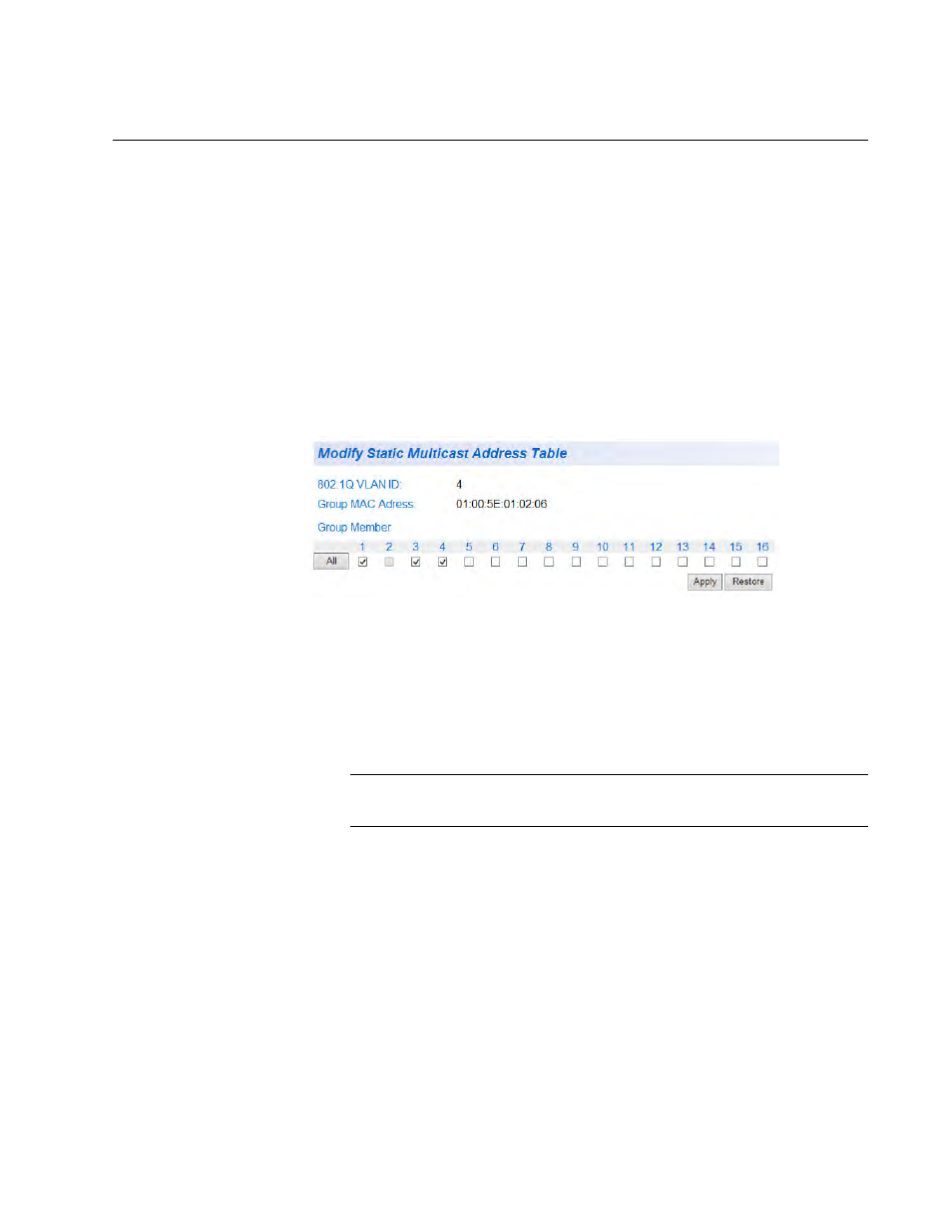 Modify static multicast address | Allied Telesis AT-GS950/16 User Manual | Page 139 / 404