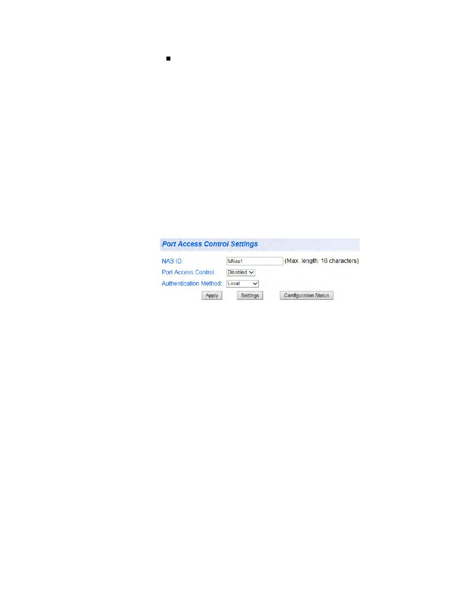 Port access control configuration | Allied Telesis AT-GS950/16 User Manual | Page 281 / 404