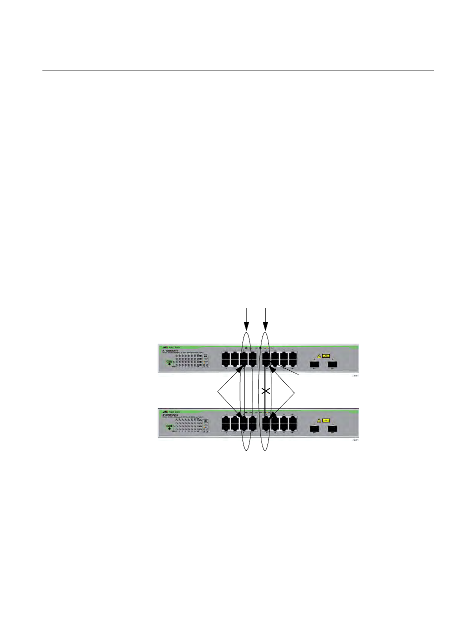 Multiple spanning tree instance (msti), Resolving vlan fragmentation, Figure 154. vlan fragmentation with stp or rstp | Allied Telesis AT-GS950/16 User Manual | Page 370 / 404