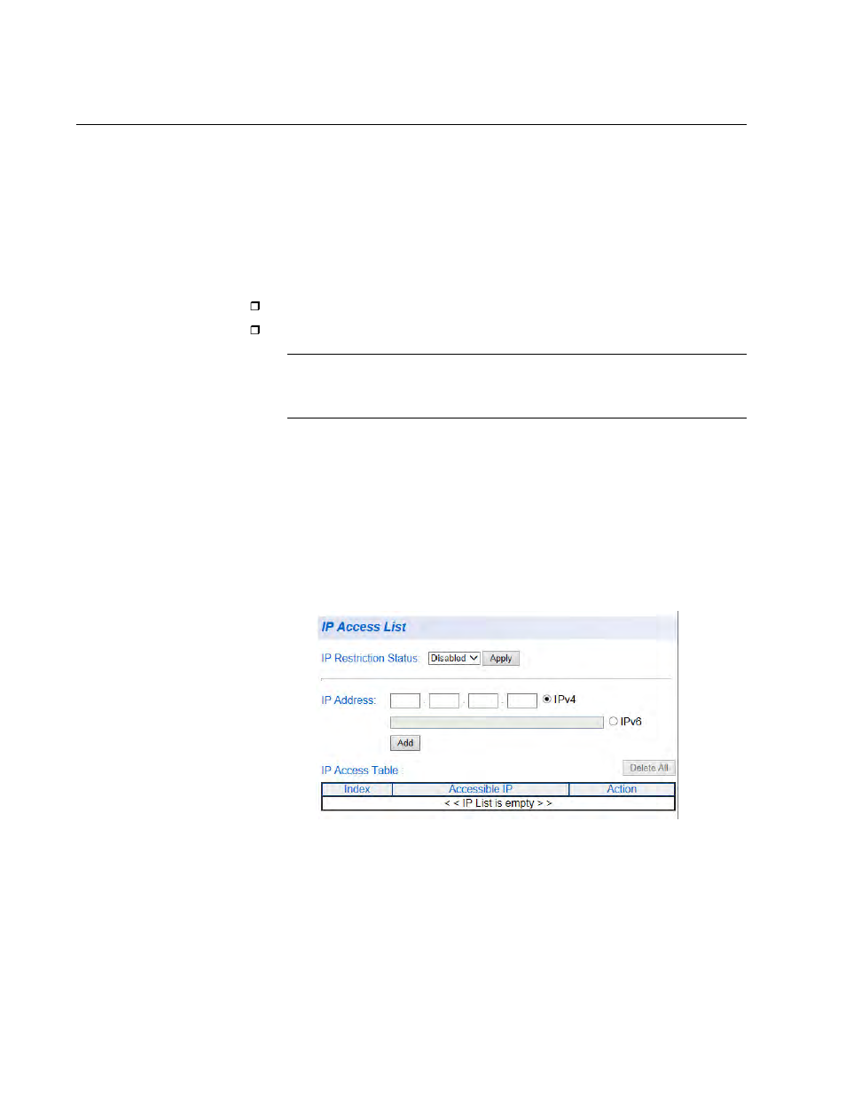 Ip access list configuration, Create an ip access list | Allied Telesis AT-GS950/16 User Manual | Page 40 / 404