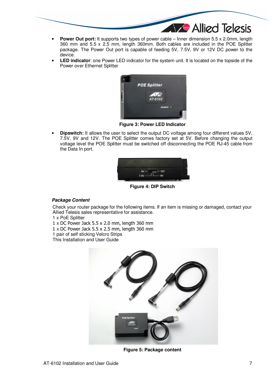 Allied Telesis AT-6102 IEEE 802.3af Universal User Manual | Page 7 / 8