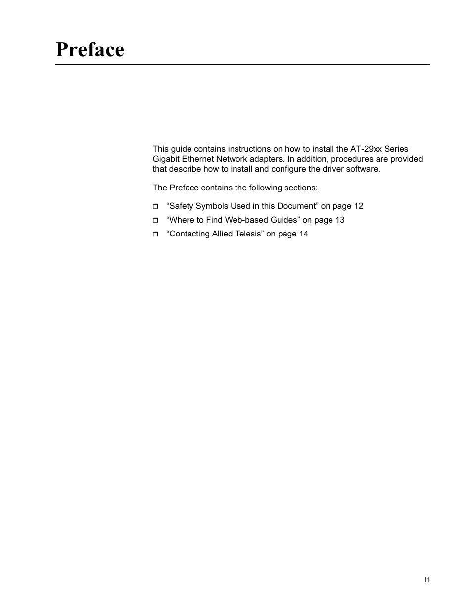 Allied Telesis AT-2972T/2 User Manual | Page 11 / 140