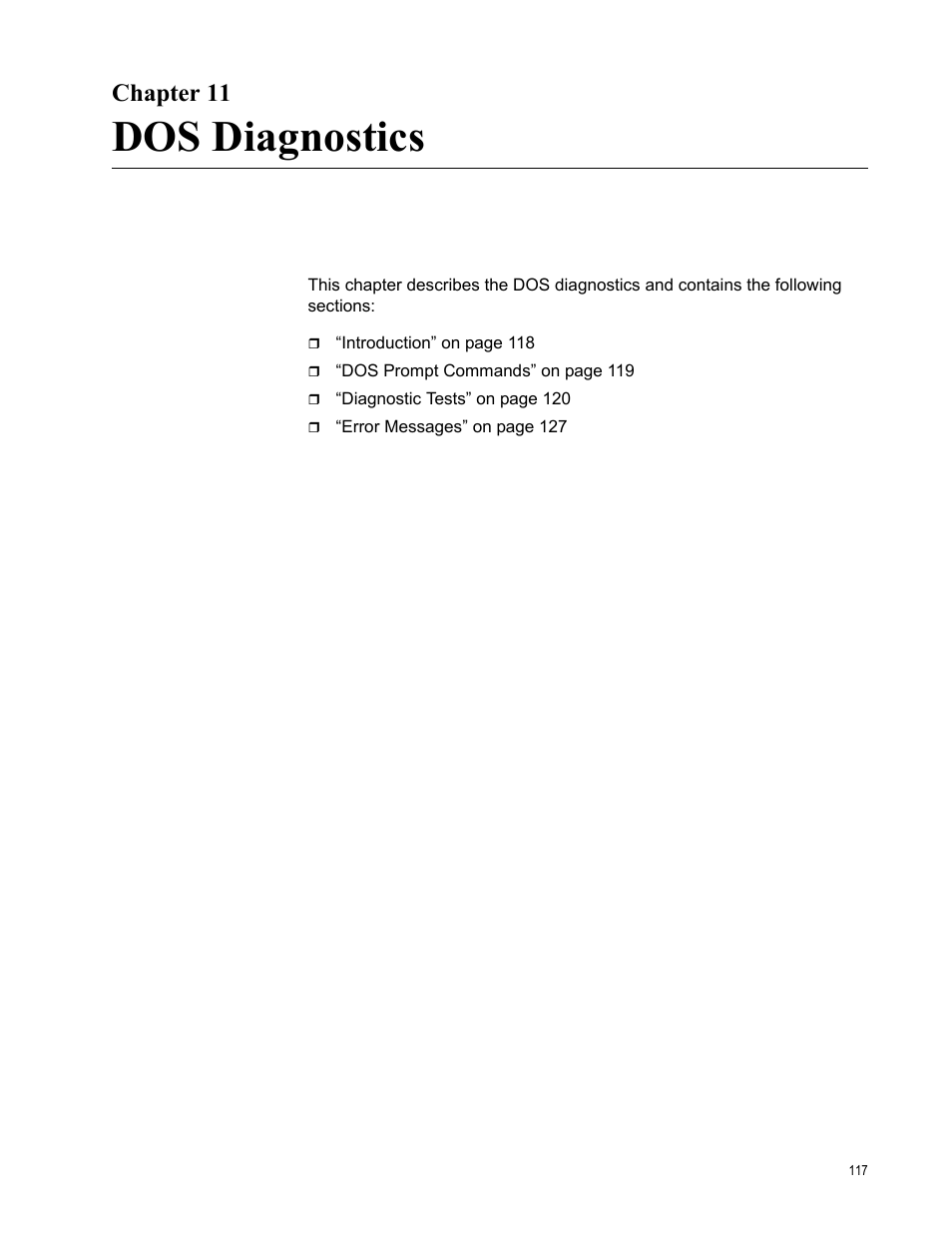 Chapter 11, Dos diagnostics | Allied Telesis AT-2972T/2 User Manual | Page 117 / 140