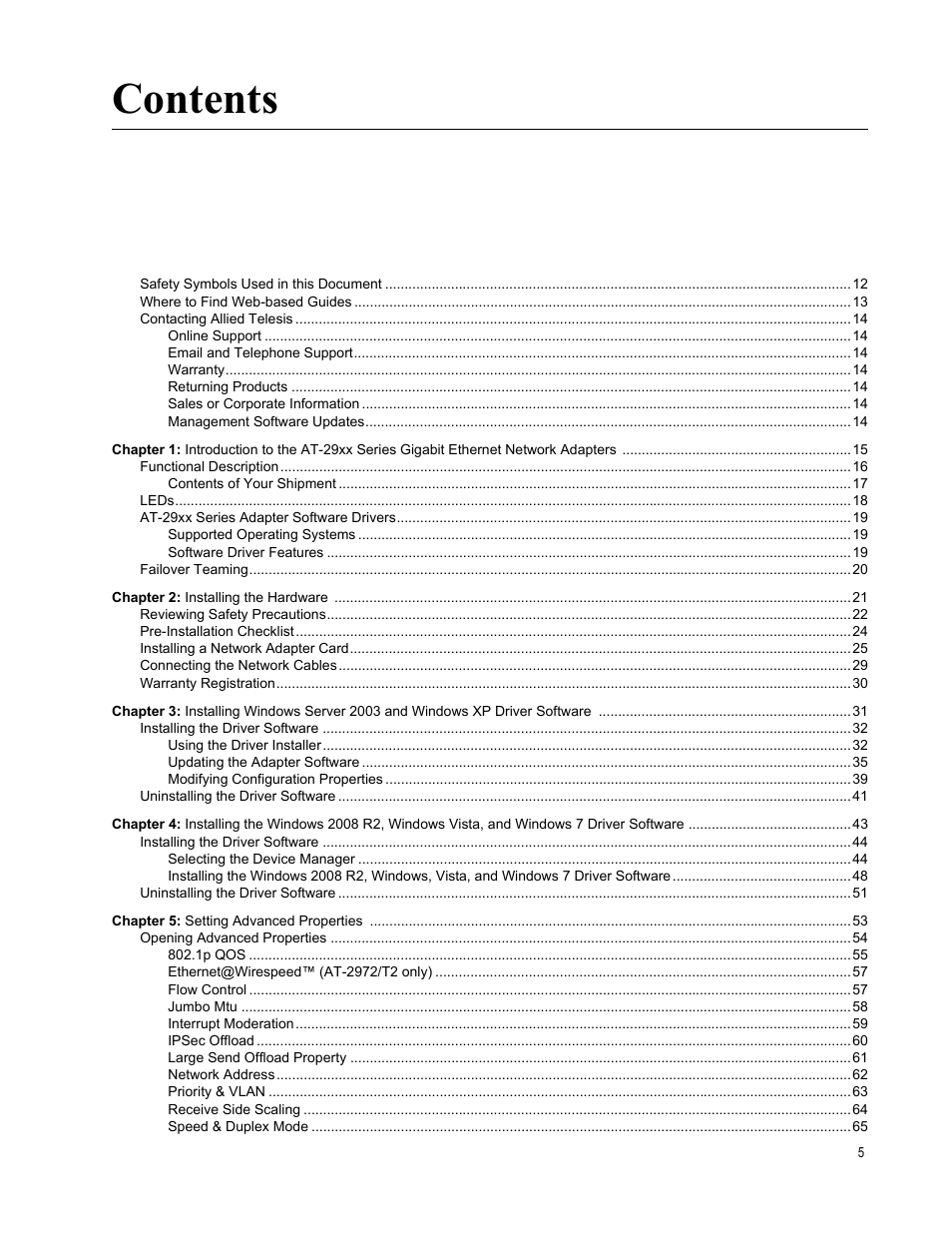 Allied Telesis AT-2972T/2 User Manual | Page 5 / 140
