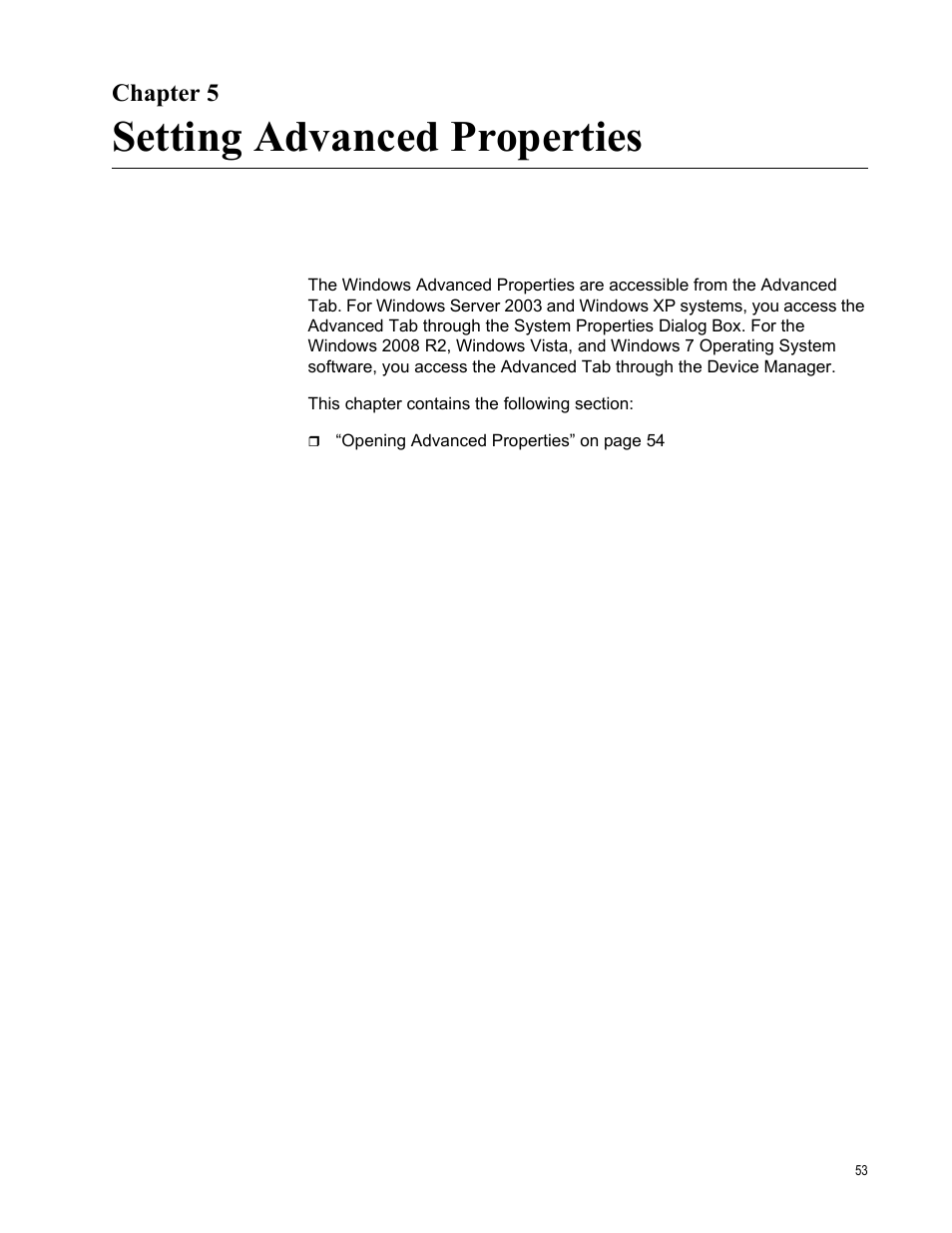 Chapter 5, Setting advanced properties, R 5: setting advanced properties | Allied Telesis AT-2972T/2 User Manual | Page 53 / 140