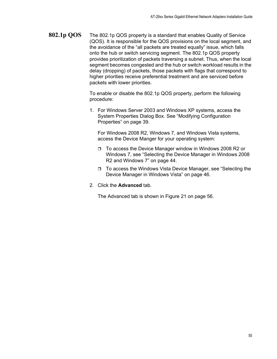 1p qos | Allied Telesis AT-2972T/2 User Manual | Page 55 / 140
