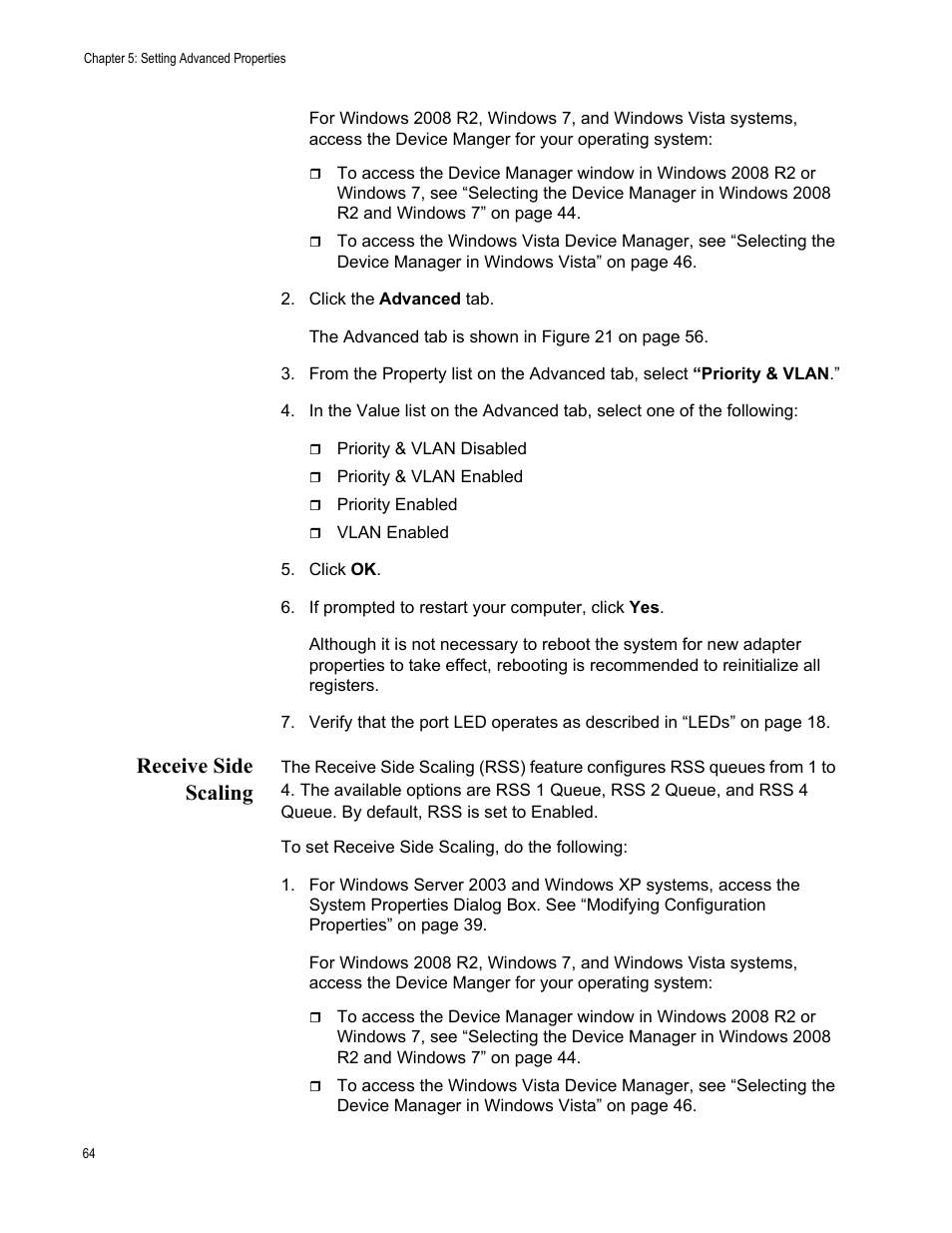Receive side scaling | Allied Telesis AT-2972T/2 User Manual | Page 64 / 140