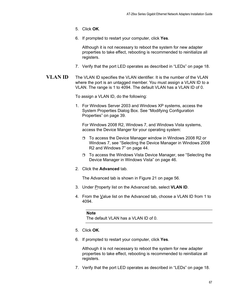 Vlan id | Allied Telesis AT-2972T/2 User Manual | Page 67 / 140