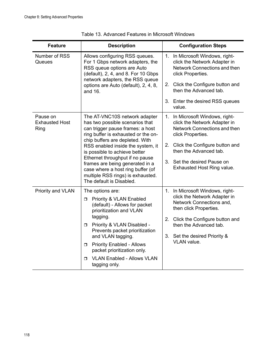 Allied Telesis NetExtreme II Adapters User Manual | Page 118 / 178