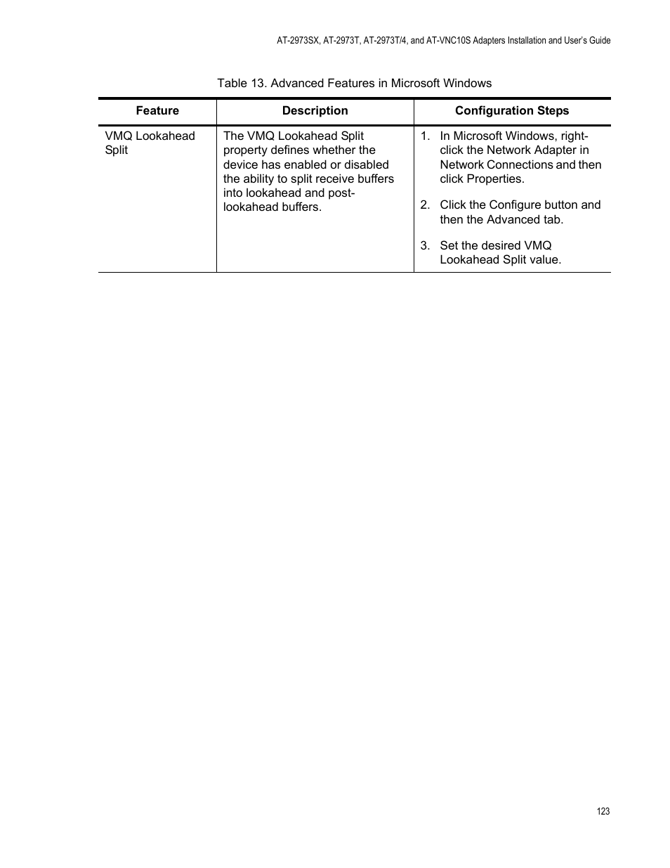 Allied Telesis NetExtreme II Adapters User Manual | Page 123 / 178